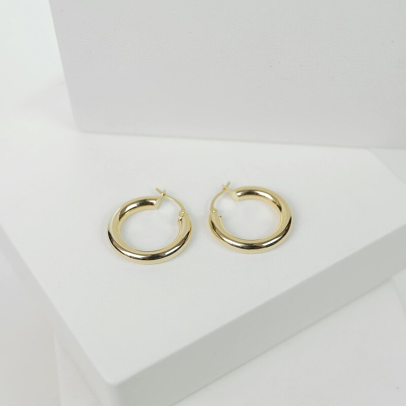 Stylish Trendy Chunky Golden Dainty Small Hoop Earrings